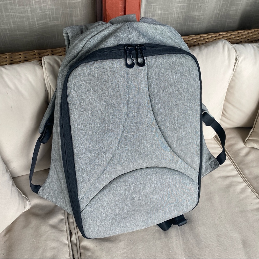 COTE & CIEL Isar EcoYarn Melange Heathered Grey Backpack - Large - Paris - Picture 6 of 10